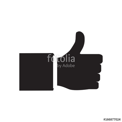 500x500 Thumb Up Vector Icon Isolated On A Background Like Symbol
