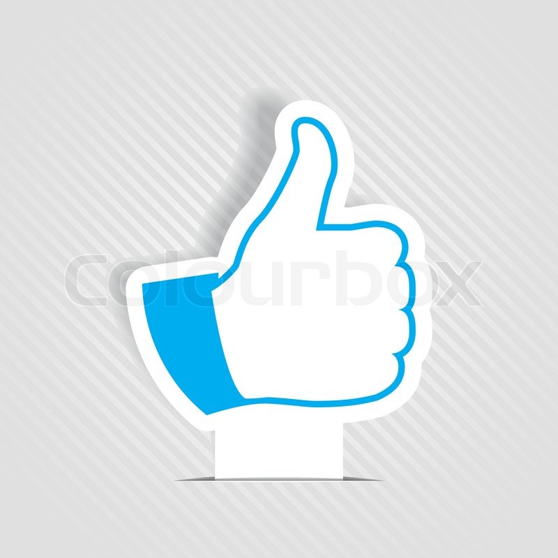 800x800 Vector Illustration Of Thumb Up Like Stock Vector Colourbox