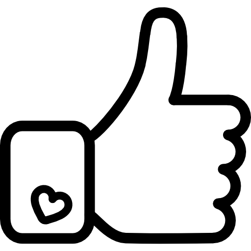 512x512 Facebook Like Hand Symbol Outline Free Vector Icons Designed