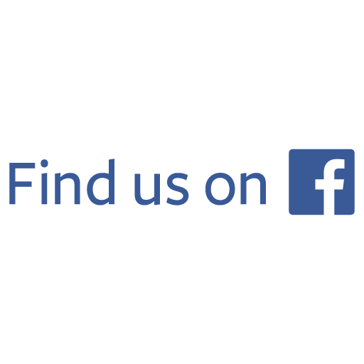 512x512 Find Us On Facebook Badge Vector