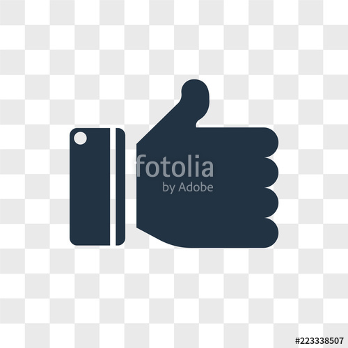 500x500 Like Vector Icon Isolated On Transparent Background, Like Logo
