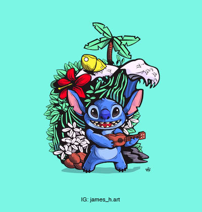 400x421 An Illustration Of Stitch From Lilo And Stitch