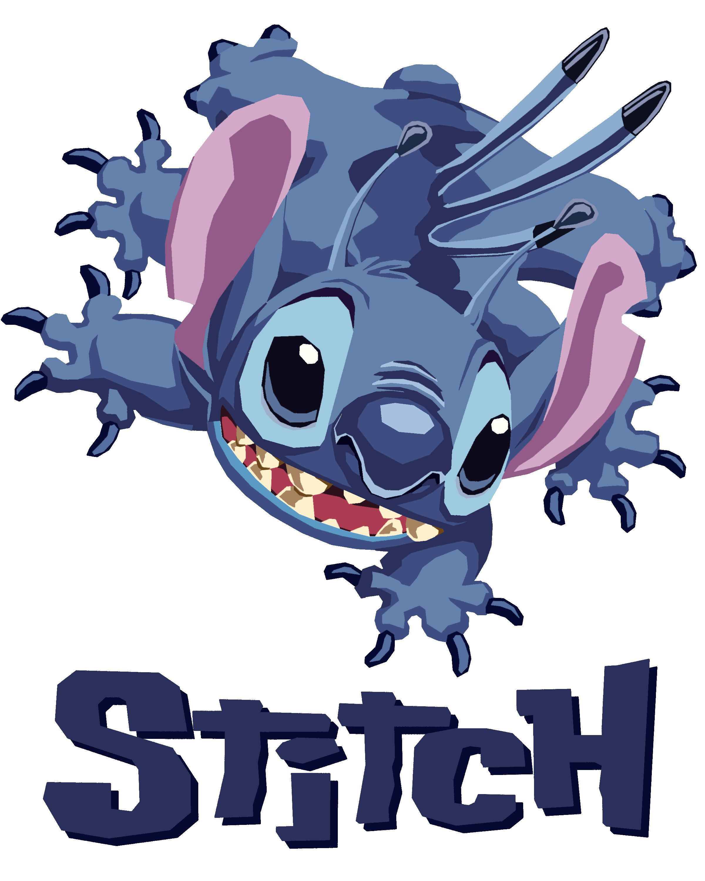 2400x3000 Stitch From Disney's Lilo And Stitch Drawn In Photoshop