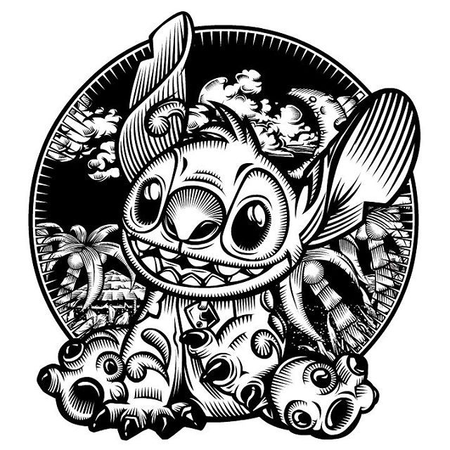 640x640 Image Result For Lilo And Stitch Vector Black And White Disney