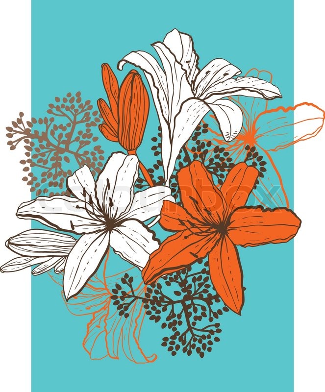 Lily Flower Abstract Vector Stock Vector Colourbox 663x800 Lily Flower Abstract Vector Stock Vector Colourbox