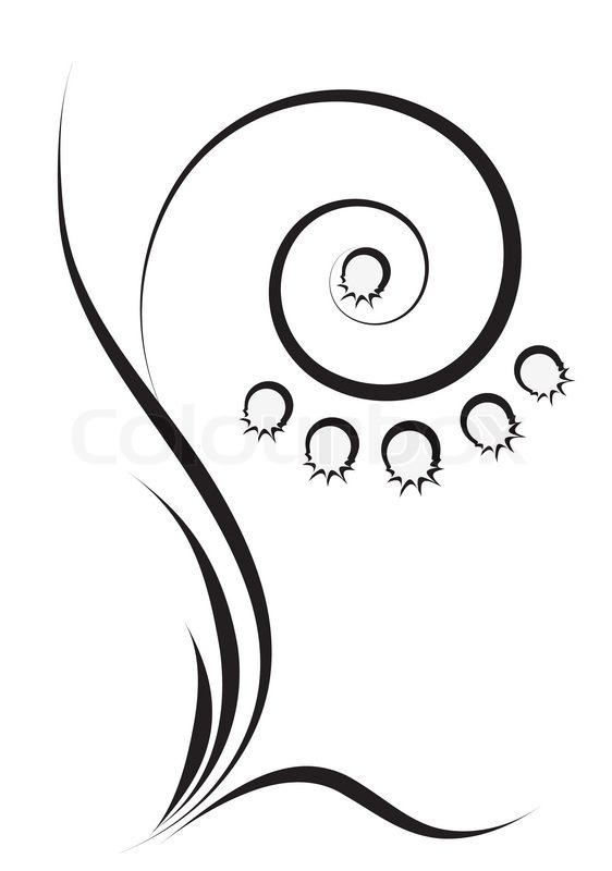 562x800 Pattern Of Stylized Lily Of The Stock Vector Colourbox