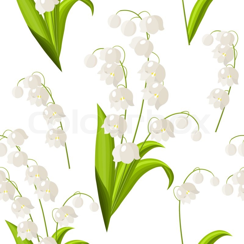 800x800 Seamless Pattern With Lily Of The Stock Vector Colourbox