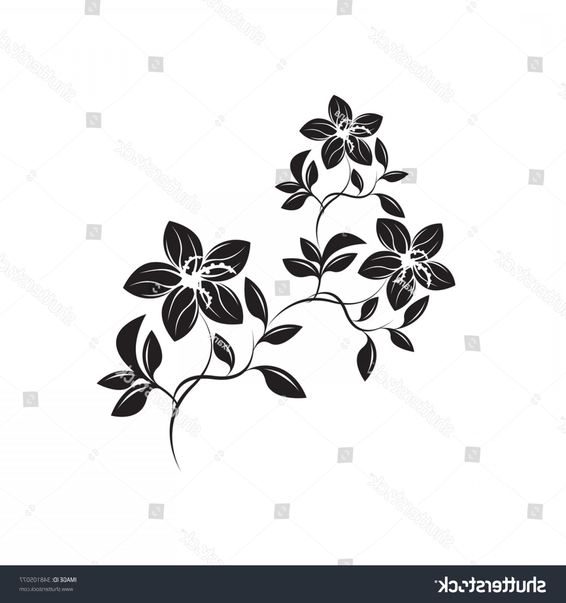1800x1920 Black Silhouette Lily Flower Vector Illustration Hoodamathrun