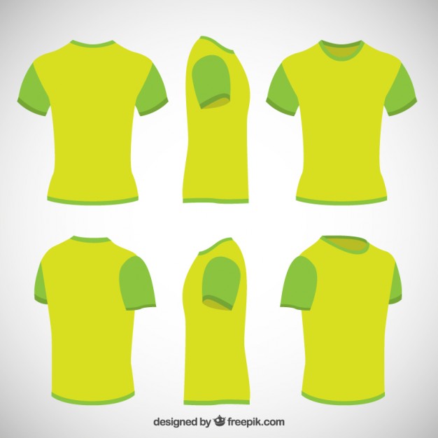 626x626 T Shirts In Lime Green Color Vector Free Download