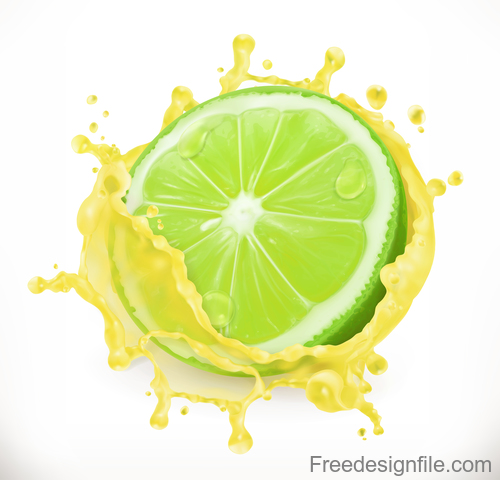 Lime Juice Splash Vector Illustration Free Download 500x480 Lime Juice Splash Vector Illustration Free Download