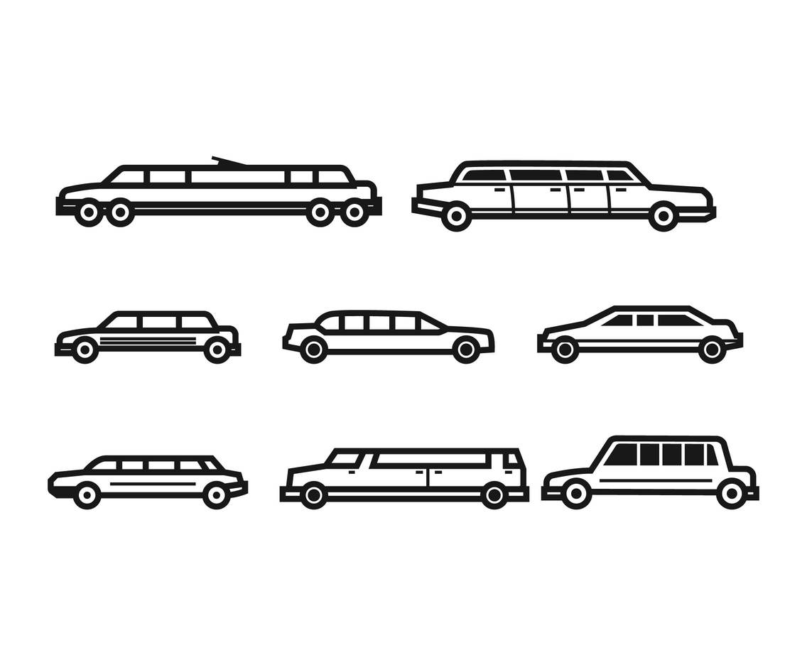 1136x936 Limousine Vector Set Vector Art Graphics