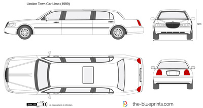 400x212 Lincoln Town Car Limo Vector Drawing