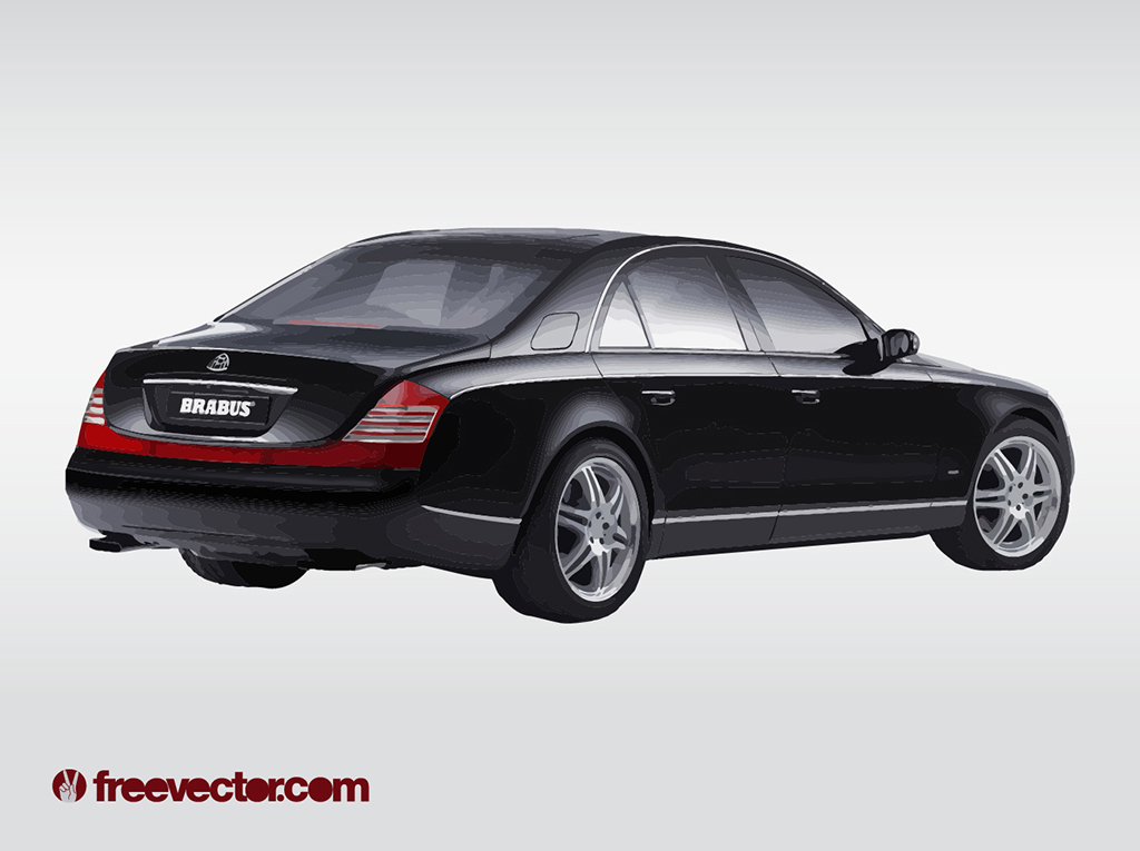1024x765 Maybach Limo Vector Art Graphics