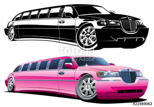 500x349 Vector Cartoon Limousine Stock Image And Royalty Free Vector