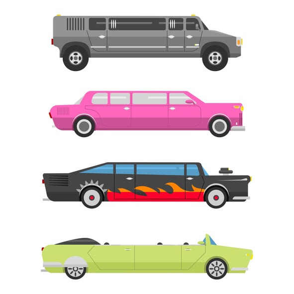 591x591 Detailed Vector Luxury Limousine Long Car Transportation Detailed