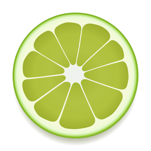 500x500 Lime Slice Vector Image