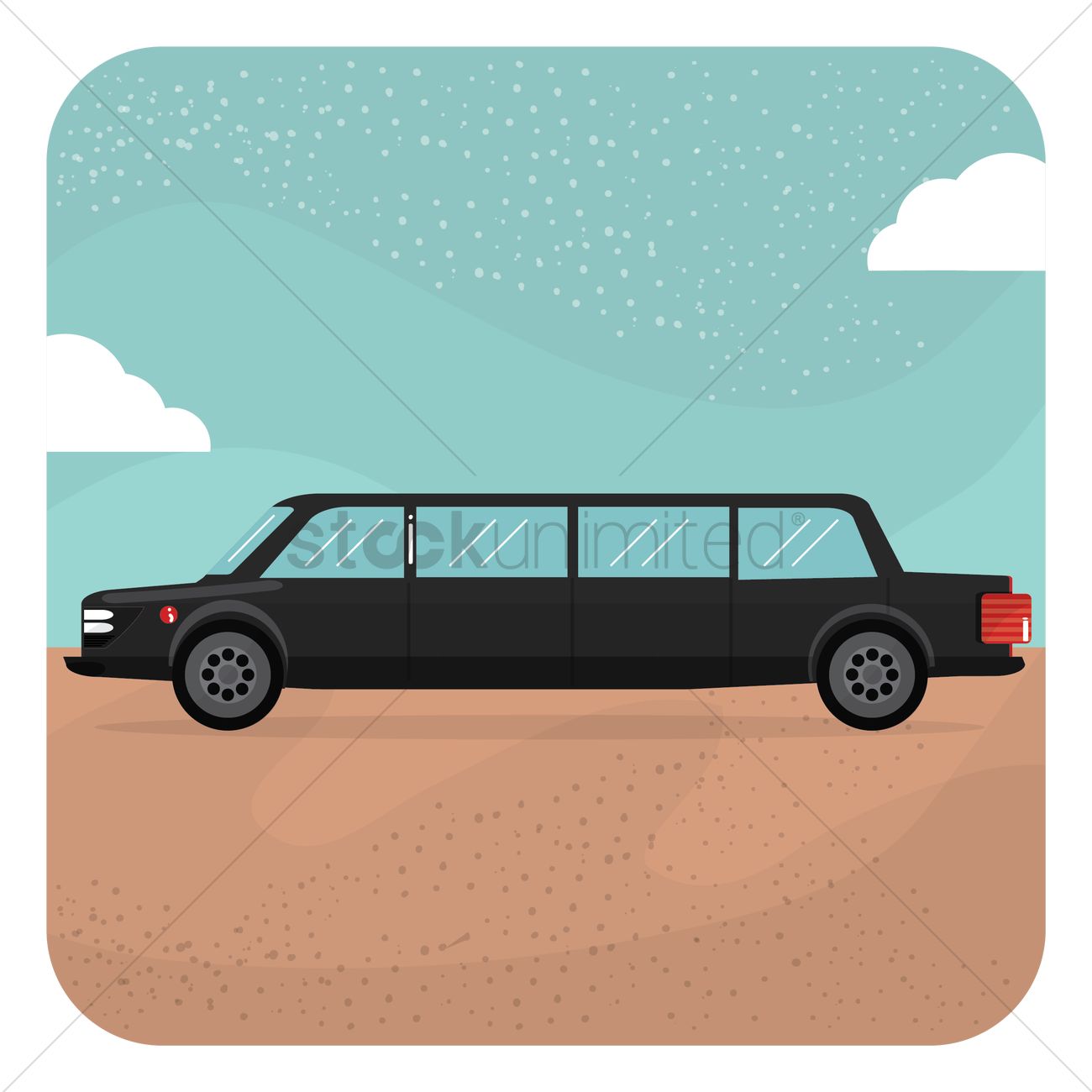 1300x1300 Limousine Vector Image