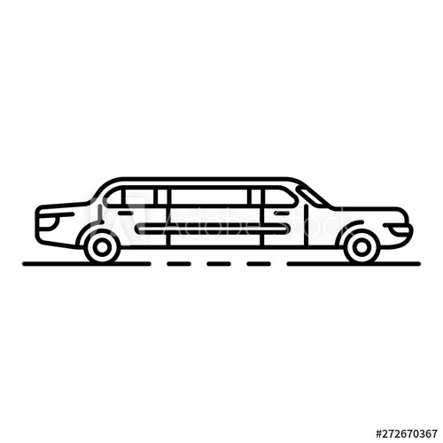 500x500 Limousine Icon Outline Limousine Vector Icon For Web Design