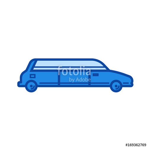 500x500 Limousine Vector Line Icon Isolated On White Background Limousine