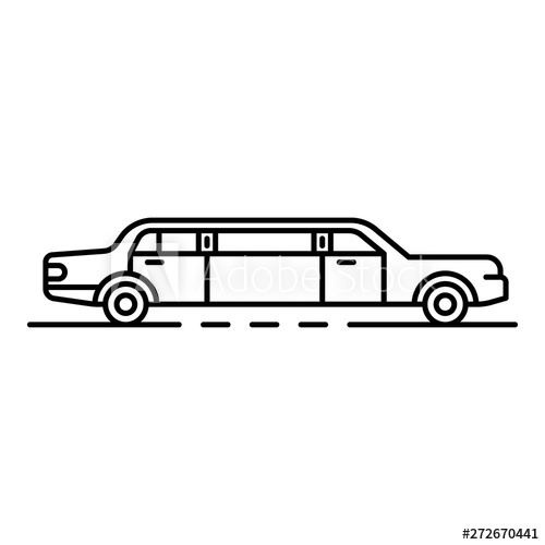 500x500 Luxury Limousine Icon Outline Luxury Limousine Vector Icon