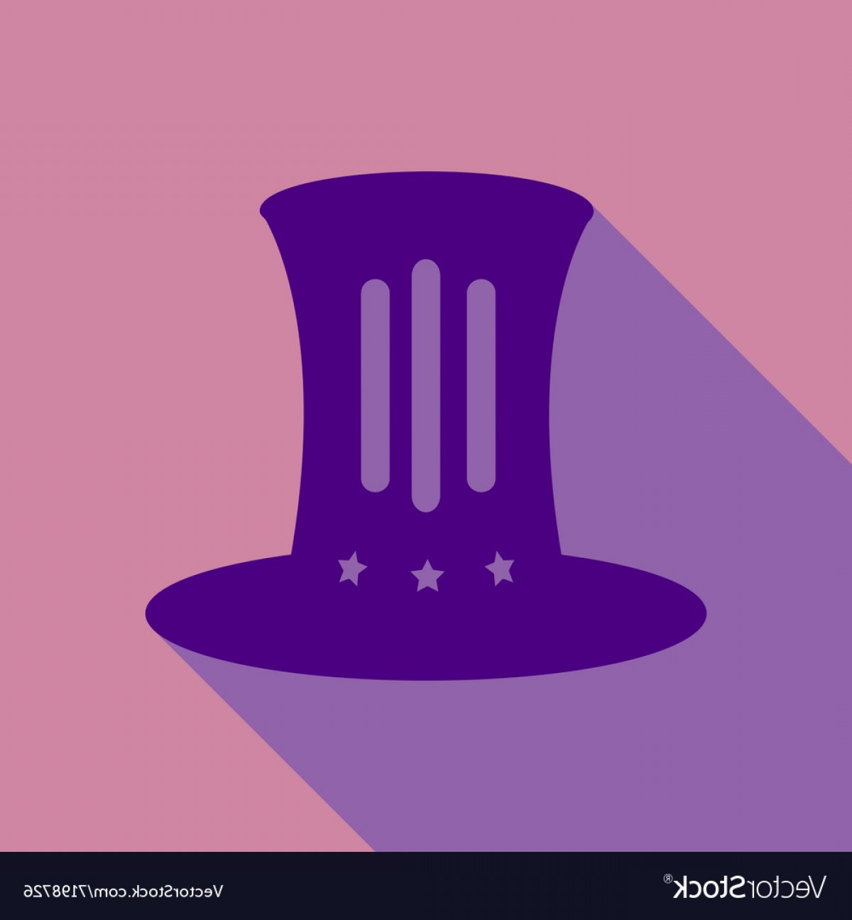 1200x1296 Flat Icon With Long Shadow Hat Lincoln Vector Handandbeak