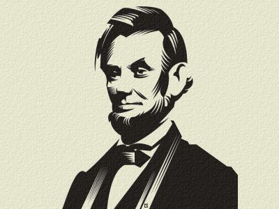 400x300 Abraham Lincoln Letterpress Illustration Abraham Lincoln