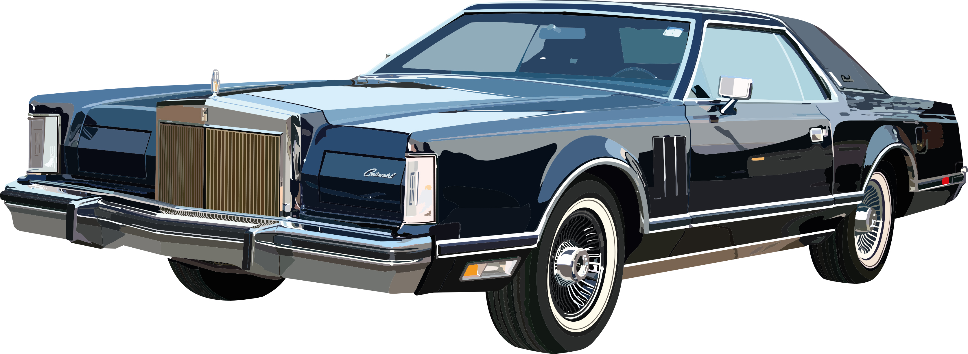 3347x1225 Vector Lincoln Car