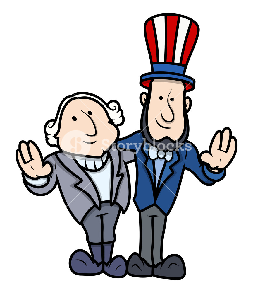 865x1000 Washington And Lincoln Vector Cartoons On Presidents Day