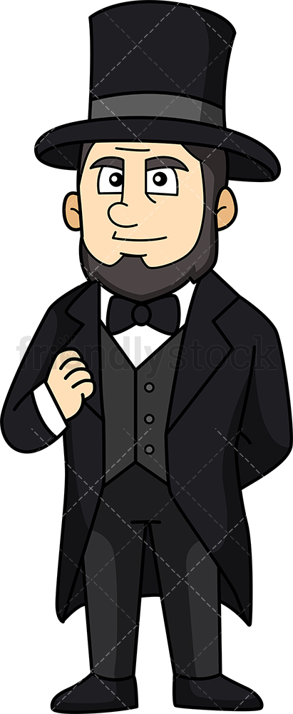 411x1000 Abraham Lincoln Cartoon Clipart Vector
