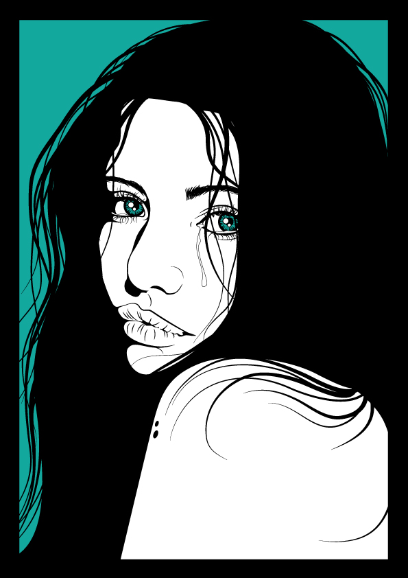 Creating A Dramatic Portrait With Chunky Line Art 595x842 Creating A Dramatic Portrait With Chunky Line Art