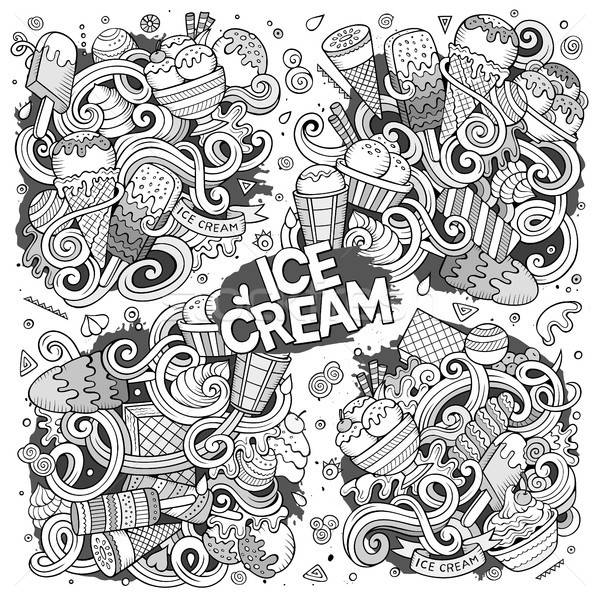 Line Art Vector Cartoon Set Of Ice Cream Doodle Designs Vector 600x600 Line Art Vector Cartoon Set Of Ice Cream Doodle Designs Vector