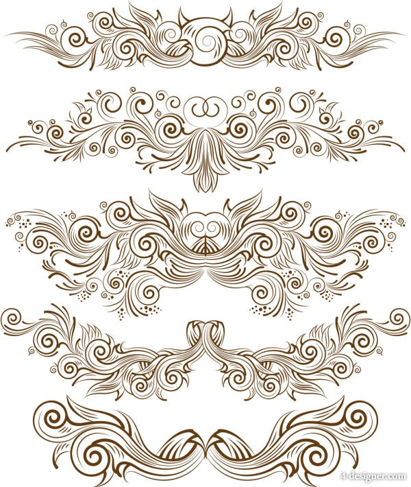 Designer Exquisite Pattern Line Art Vector Material 600x710 Designer Exquisite Pattern Line Art Vector Material