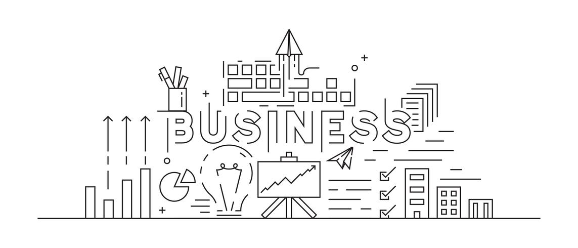 Business Concept Theme Line Art Design Black And White Doodle 1143x490 Business Concept Theme Line Art Design Black And White Doodle