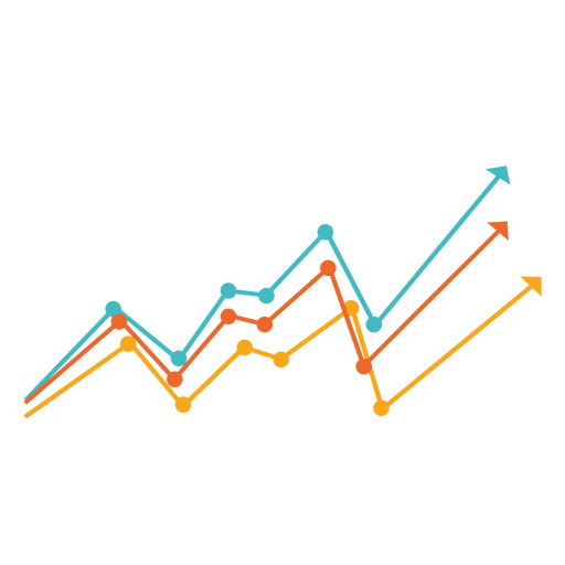 Increasing Multicolor Line Chart 512x512 Increasing Multicolor Line Chart