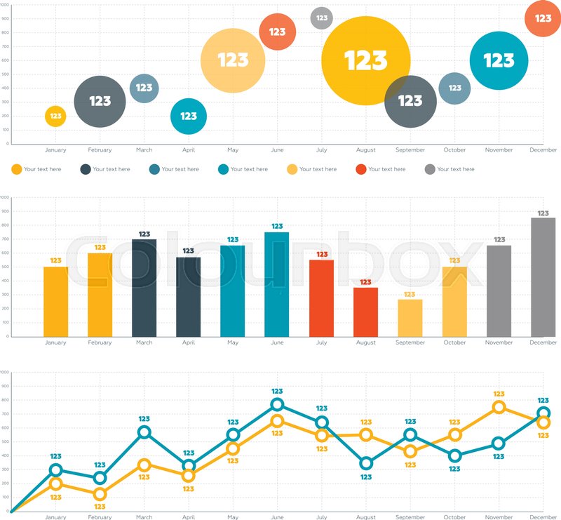 Infographics Elements Line Chart, Bar Stock Vector Colourbox 800x741 Infographics Elements Line Chart, Bar Stock Vector Colourbox