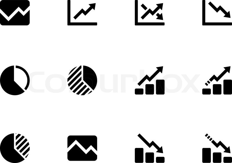 Line Chart And Diagram Icons On White Stock Vector Colourbox 800x562 Line Chart And Diagram Icons On White Stock Vector Colourbox