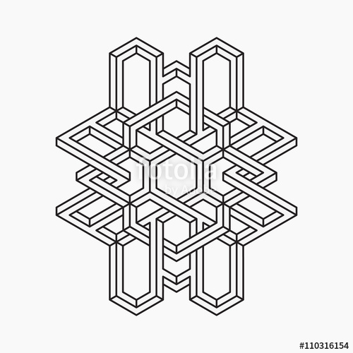 Impossible Shape Line Design Vector Illustration Stock 500x500 Impossible Shape Line Design Vector Illustration Stock