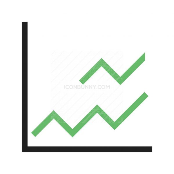600x600 Line Graph Line Green Black Icon