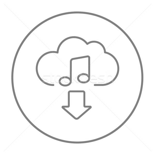 600x600 Download Music Line Icon Vector Illustration Andrei Krauchuk
