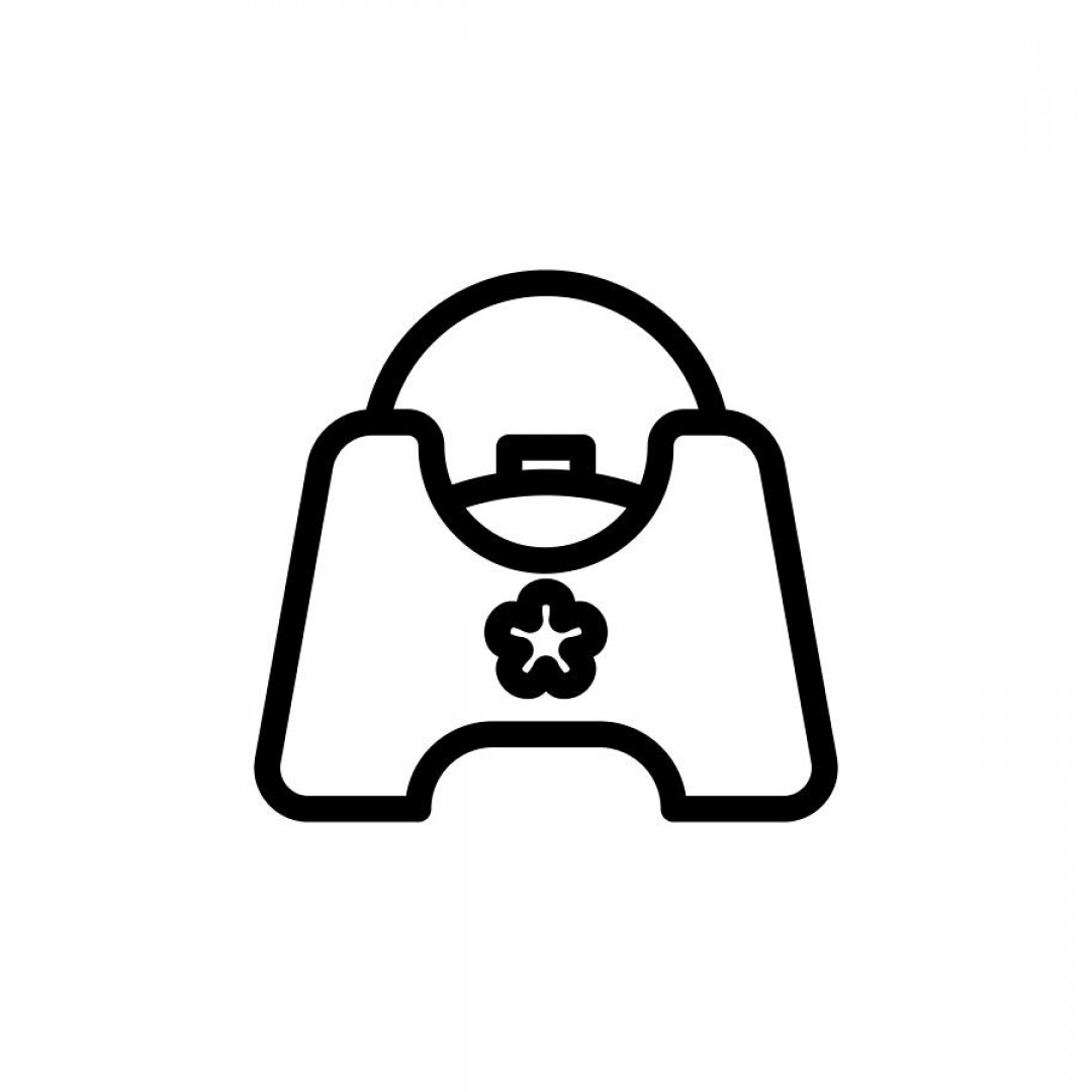 1080x1080 Baby Potty Thin Line Icon Kid Training Pot Simple Vector Sign