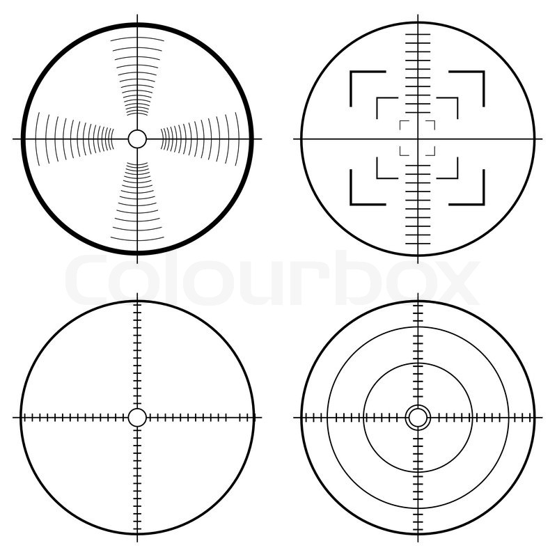 800x800 Illustration Of A Hunting Sight With Stock Vector Colourbox