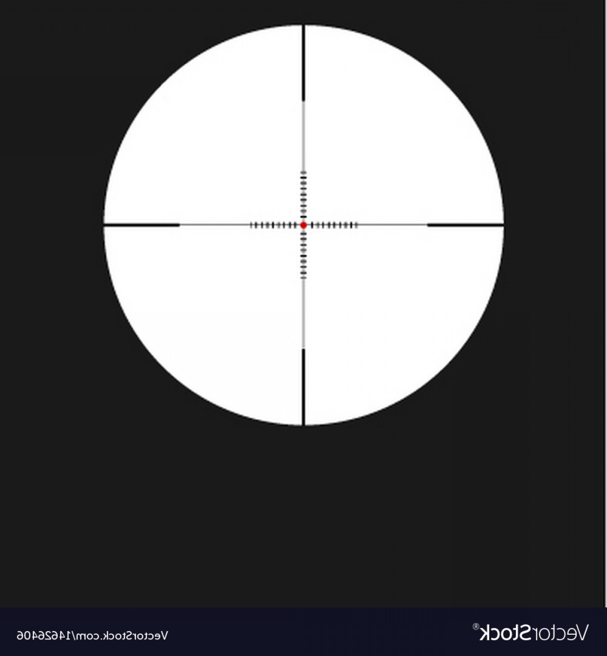 1200x1296 Crosshair Sight Icon Reticle With Red Dot Sight Vector Soidergi