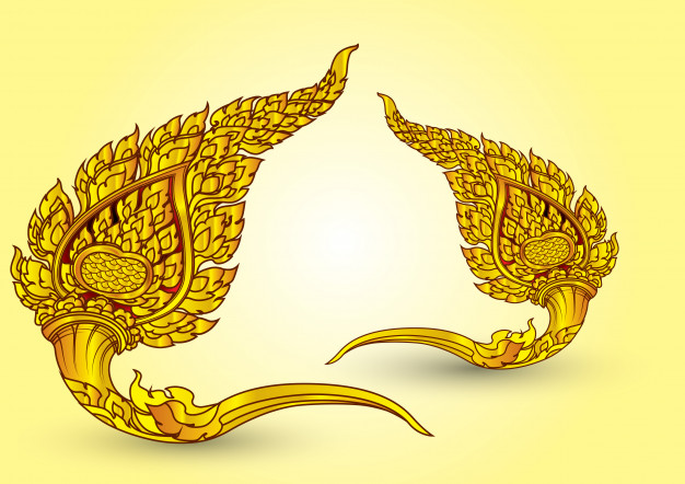 626x442 Leaf Line Thai Vintage Vector Premium Download