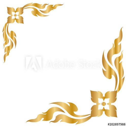 500x500 Line Thai Golden, The Arts Of Th Line Pattern Background