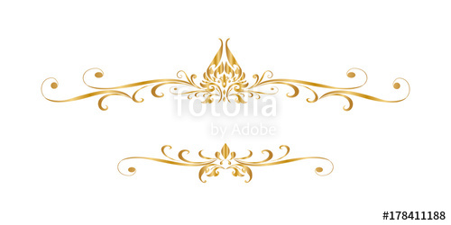 500x250 Line Thai Golden The Arts Of Th Line Pattern Background