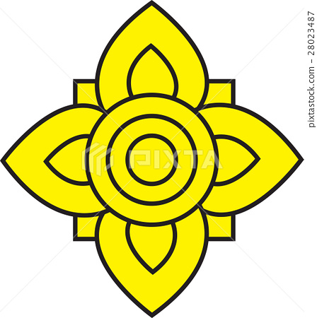 448x450 Line Thai Traditional Thai Style Pattern Vector Il