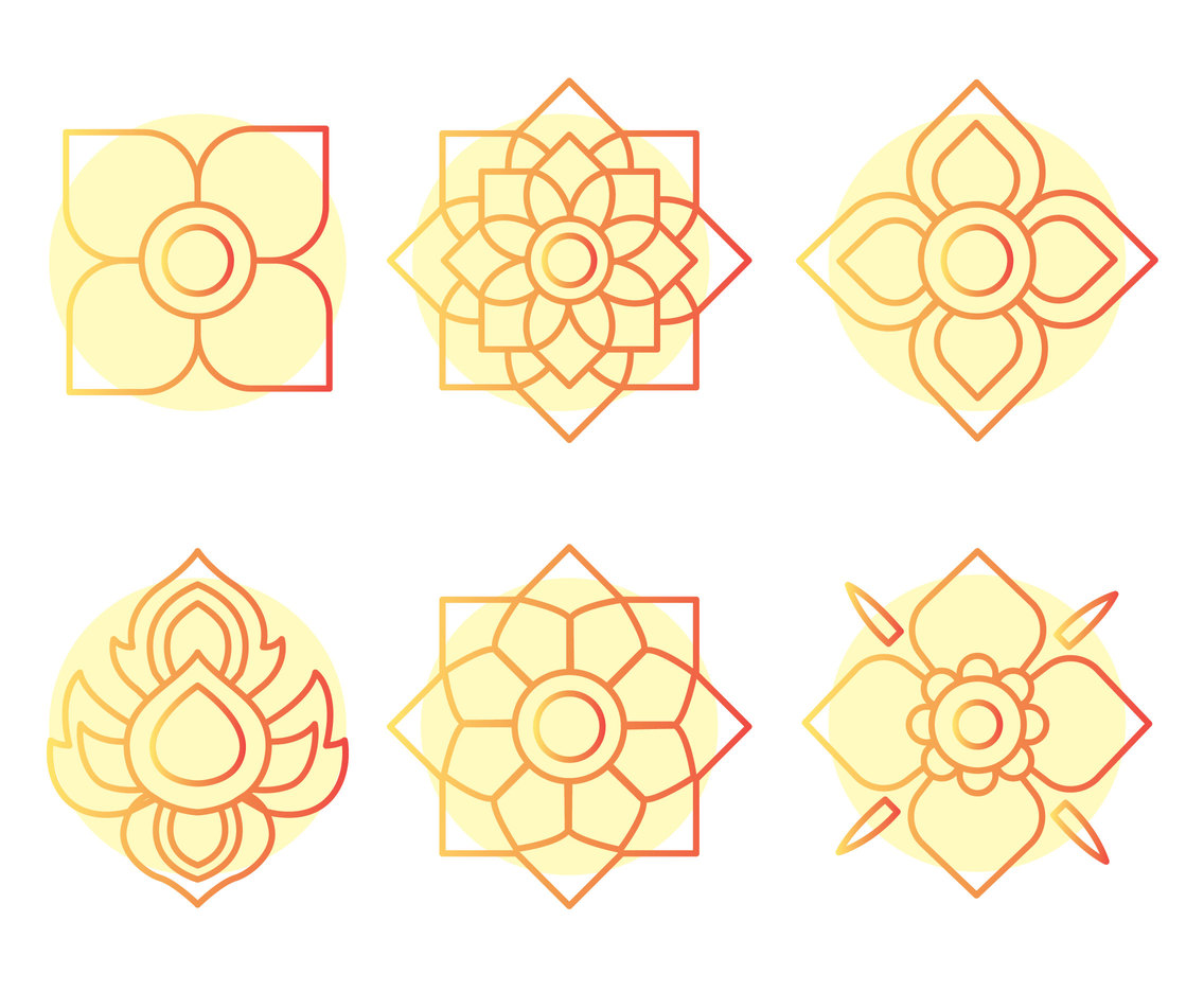 1136x936 Thai Line Ornmanet Vector Vector Art Graphics