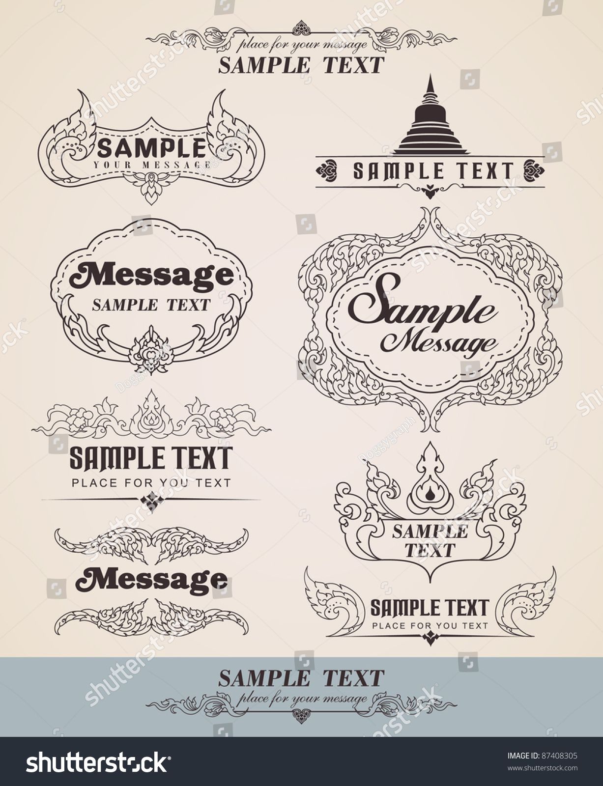 1227x1600 Vector Decorative Design Thai Elements