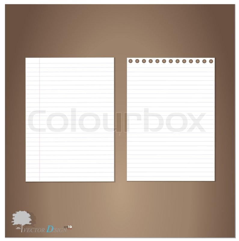 795x800 Lined Paper And Note Paper Vector Stock Vector Colourbox