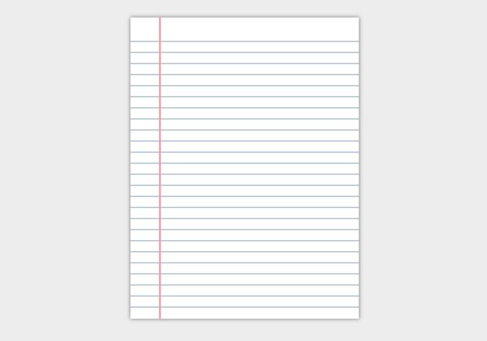700x490 Notebook Paper Background Free Vector Art
